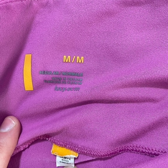 Women’s Lucy Activewear Pink Black Color Block Full Length Leggings-Medium - Picture 5 of 8